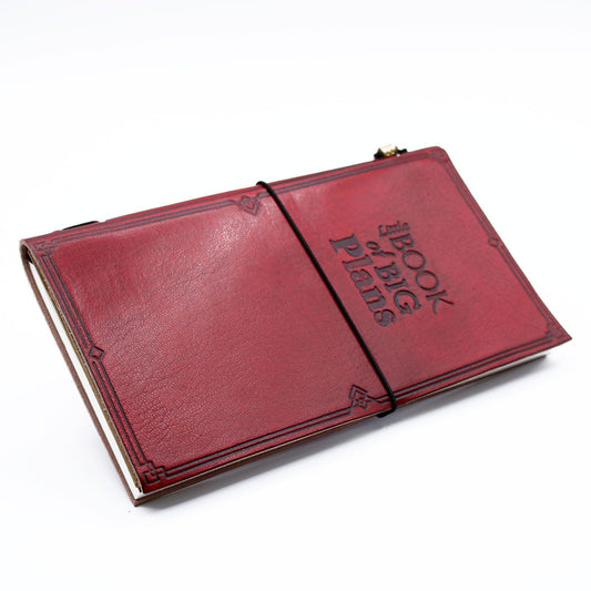 Handgefertigtes Lederjournal Kleine Buch Der Großen Pläne Rot 80 Seiten
