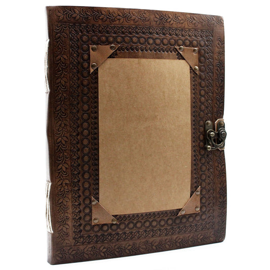 Großes Anpassbares Besucher Lederbuch 10x13 cm 200 Seiten