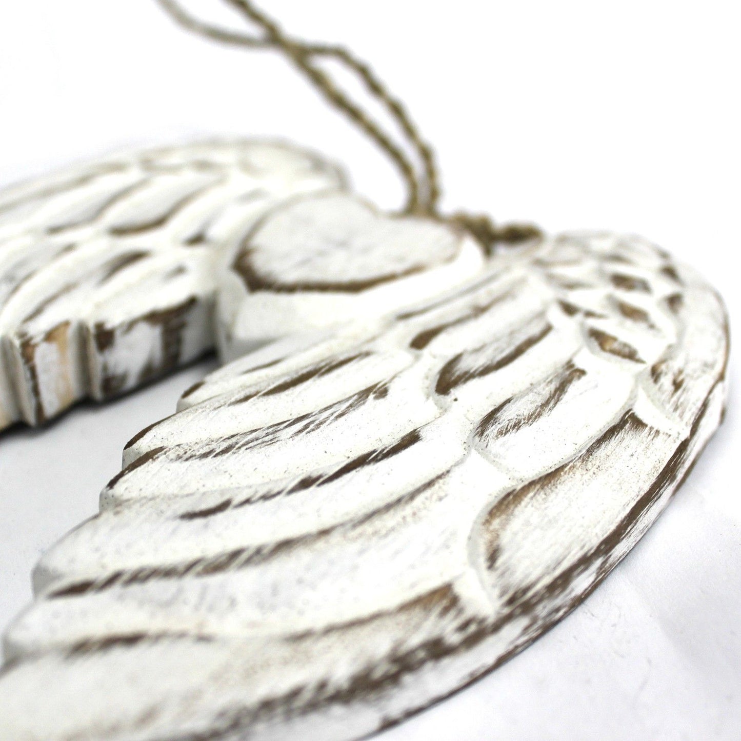 Handgefertigte Doppelengel Flügel Und Herz 24cm