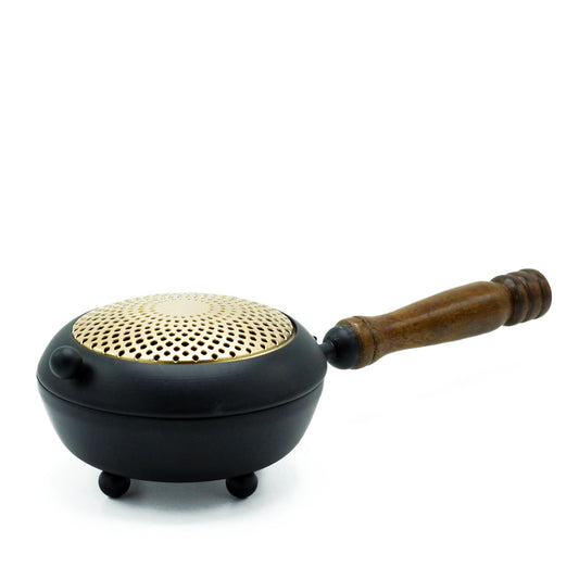 Großer Eisen Räuchergefäß mit Goldverzierungen