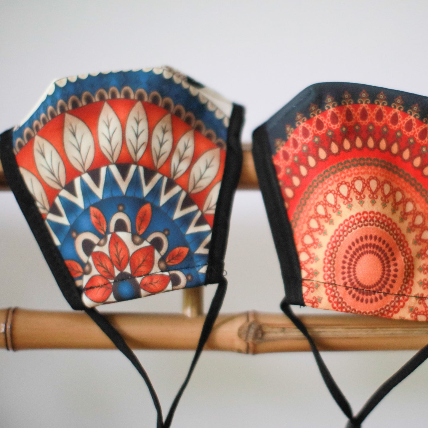 Wiederverwendbare Modische Gesichtsmaske - Oranges Mandala Für Erwachsene