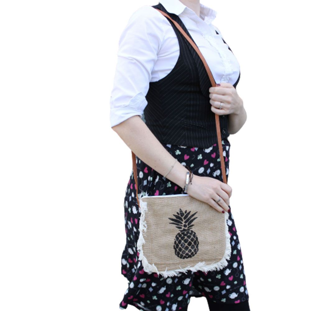 Fab Fransen Tasche Mit Ananas Druck