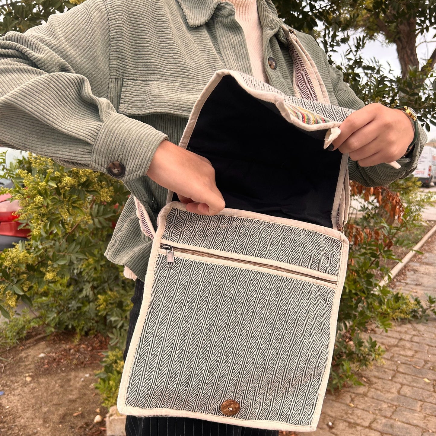 Hanf Laptop Messenger Bag - Kurven