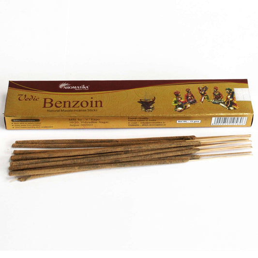 Vedic Räucherstäbchen Benzoin Balsamischer Duft zur Emotionale Balance und Reinigung