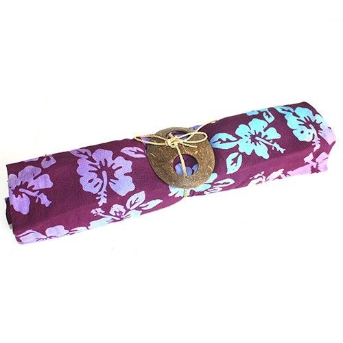 Bali Blockdruck Sarong - Orchideen in Vier Sorten Farben