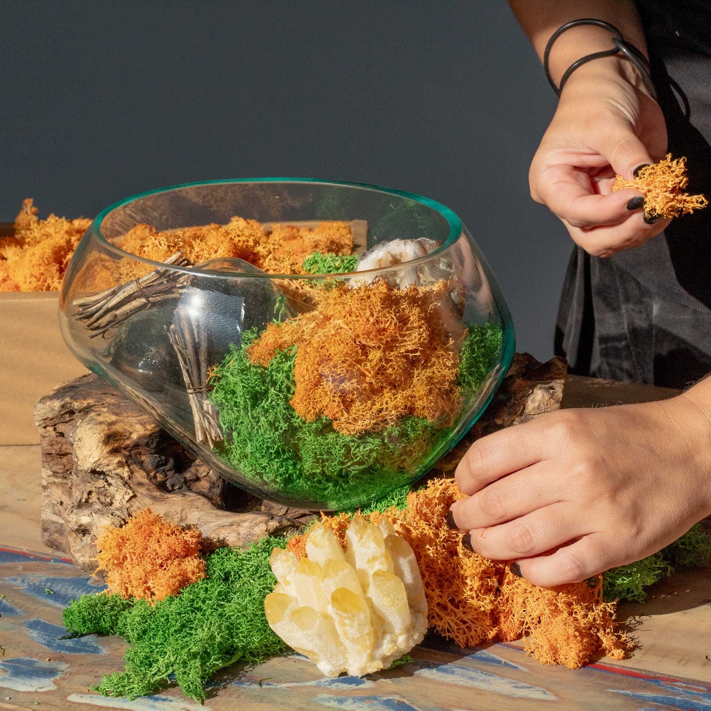 Qualitätsdekoration Rentiermoos - Minzgrün - 635g Box