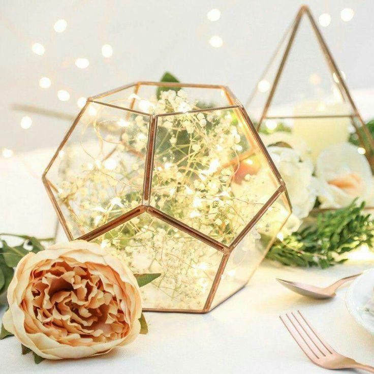 Glas Terrarium Großes Oktagon