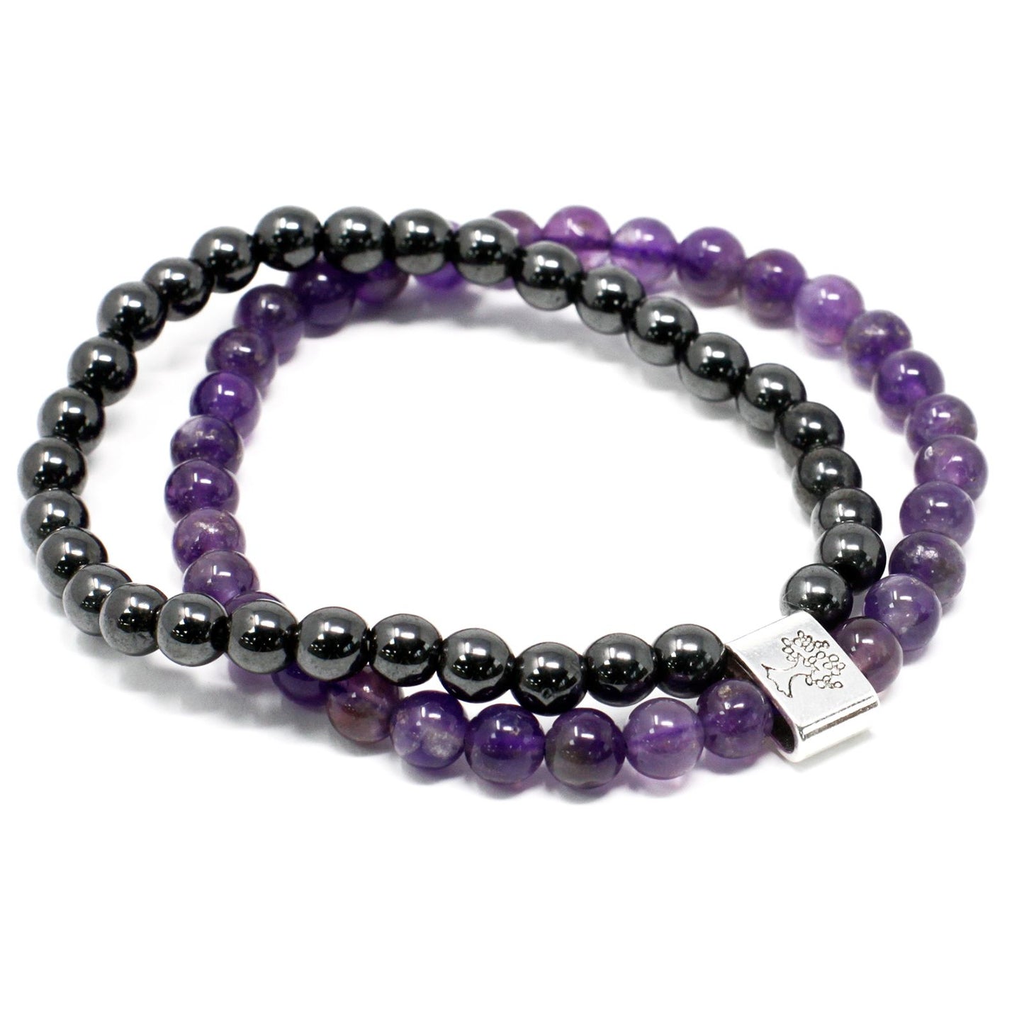 Magnetisches Edelsteinarmband - Amethyst