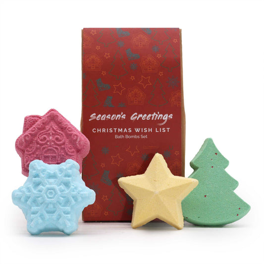 Weihnachtswunschliste Weihnachtsbadebomben Geschenkeset