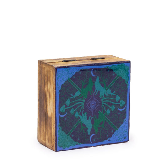 Kleine Emaille Quadratbox 10x10x4.2cm - Hase Hop