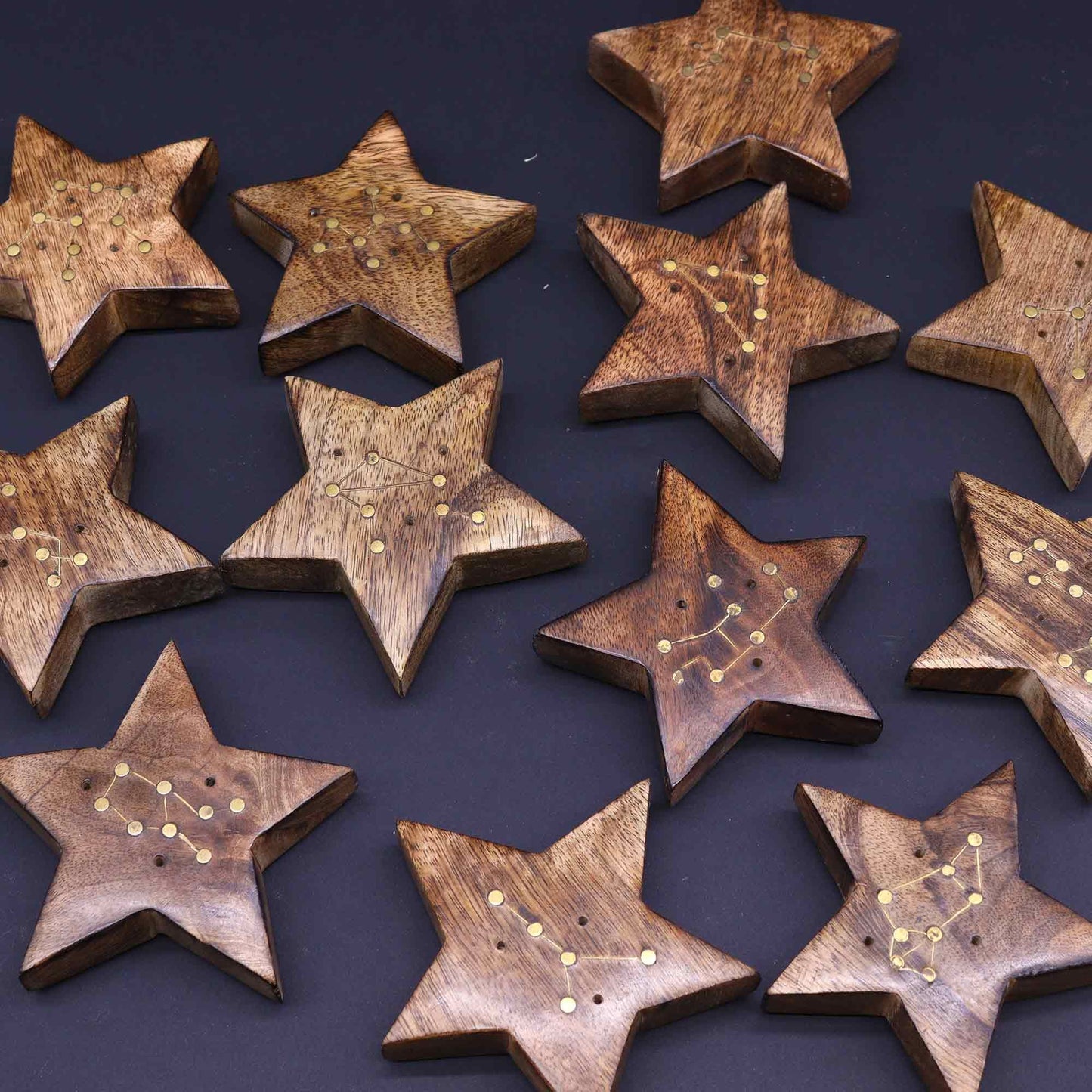 Gravierte Und Messing Tierkreiszeichen Räucherstäbchenhalter Star