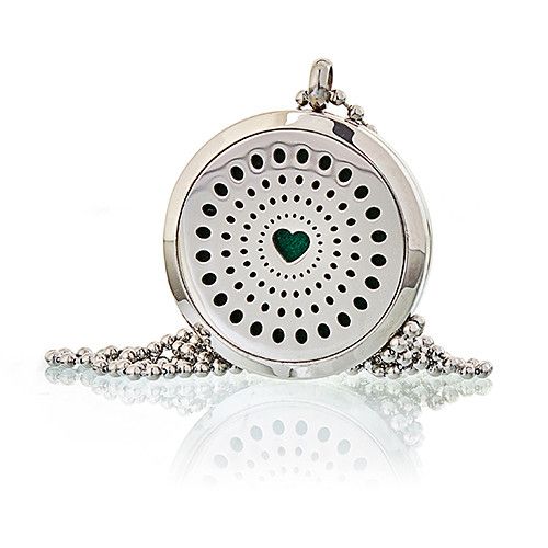 Aromatherapie Schmuck Halskette Diamant Herz 30mm