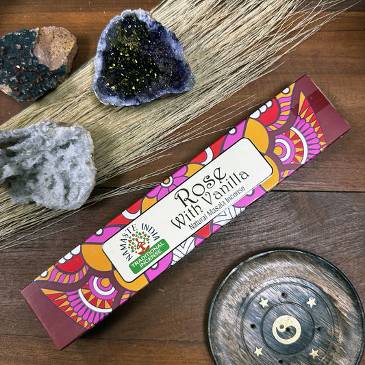 Namaste Mandala Masala Räucherstäbchen - Rose Mit Vanille