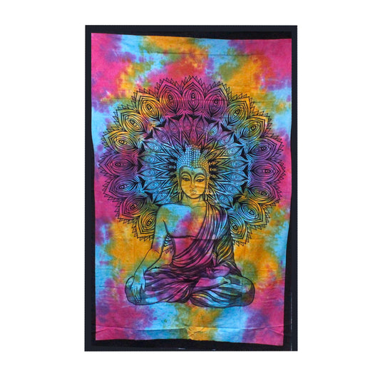 Einzelne Baumwollbettdecke Mit Wandbehang Friedlicher Buddha 130cm x 200cm