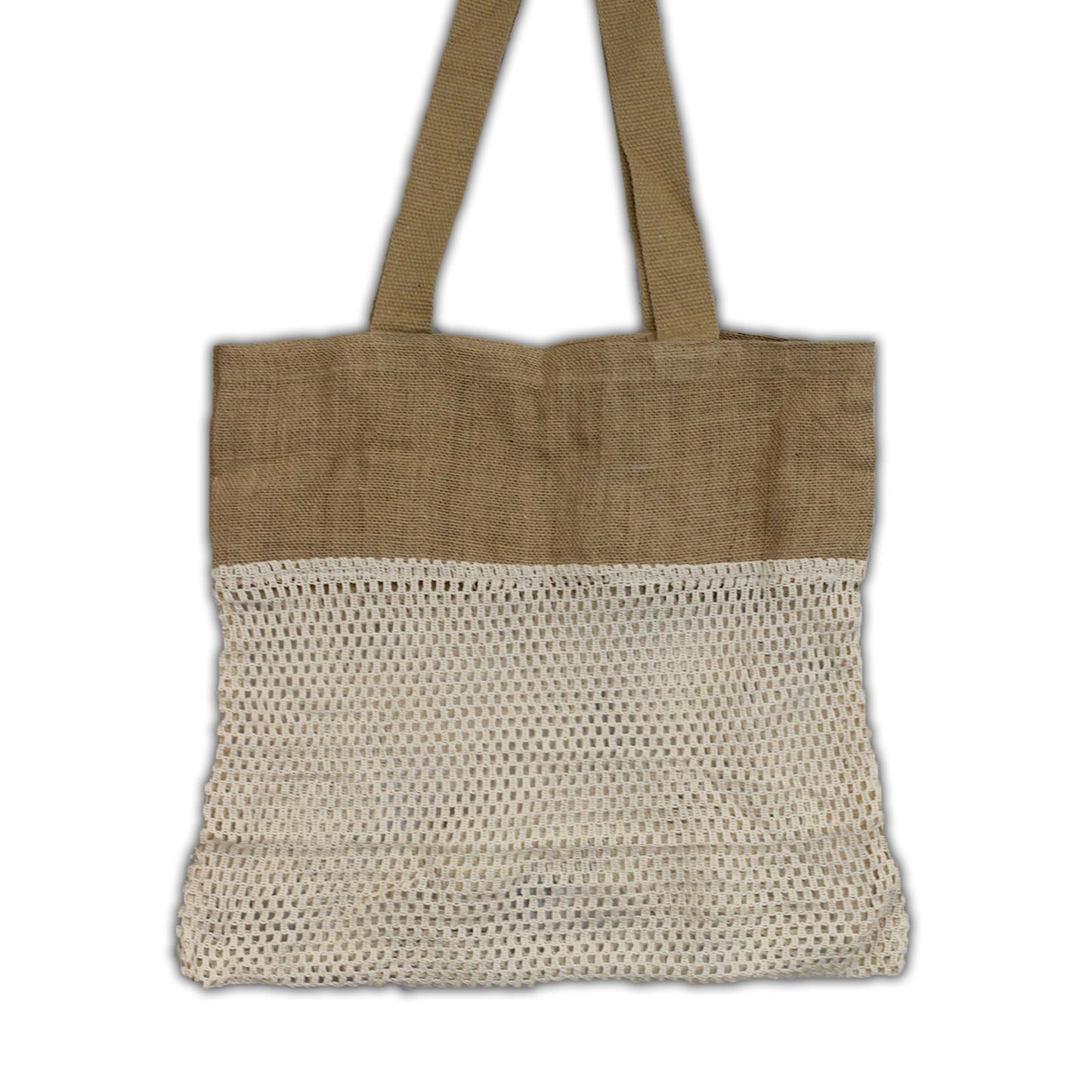 Reine Weiche Jute Und Baumwolle Netz Tasche - Natur