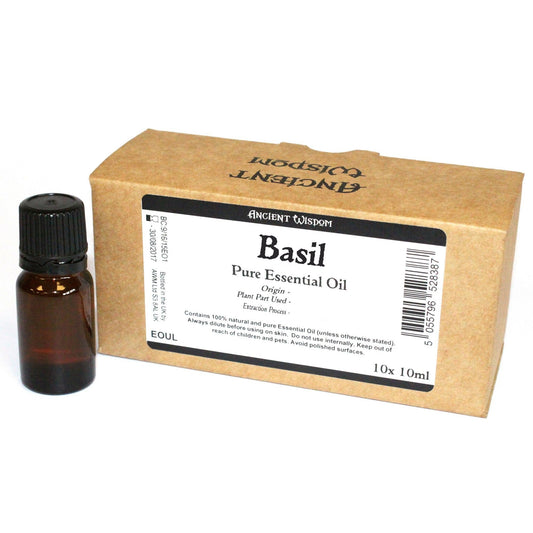 10x 10ml Basilikum Ätherisches Öl Unbeschriftet