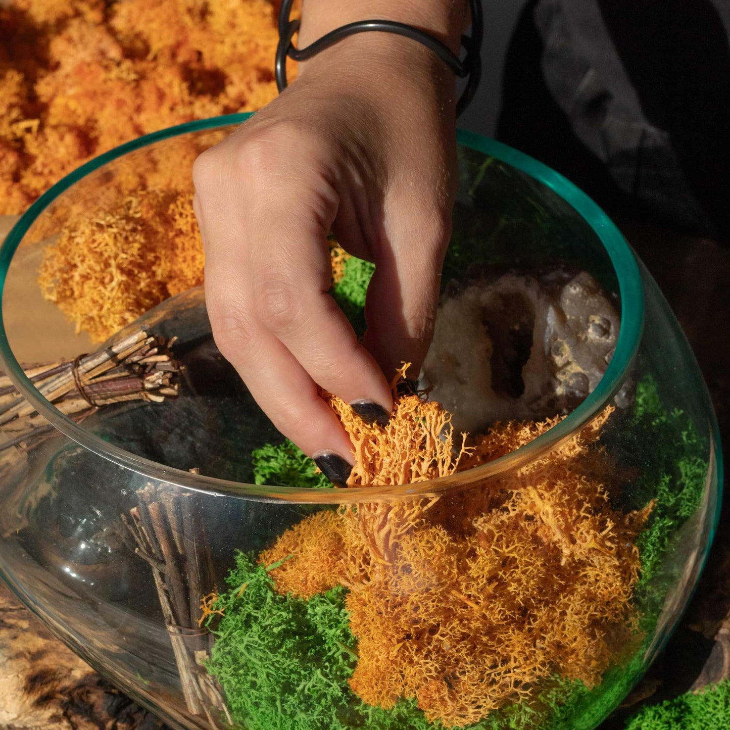 Qualitätsdekoration Rentiermoos - Mintgrün - 635g Box