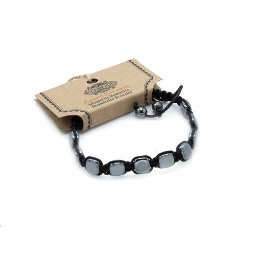 Magnetisches Hämatit Shamballa Armband Mit Rundem Rand
