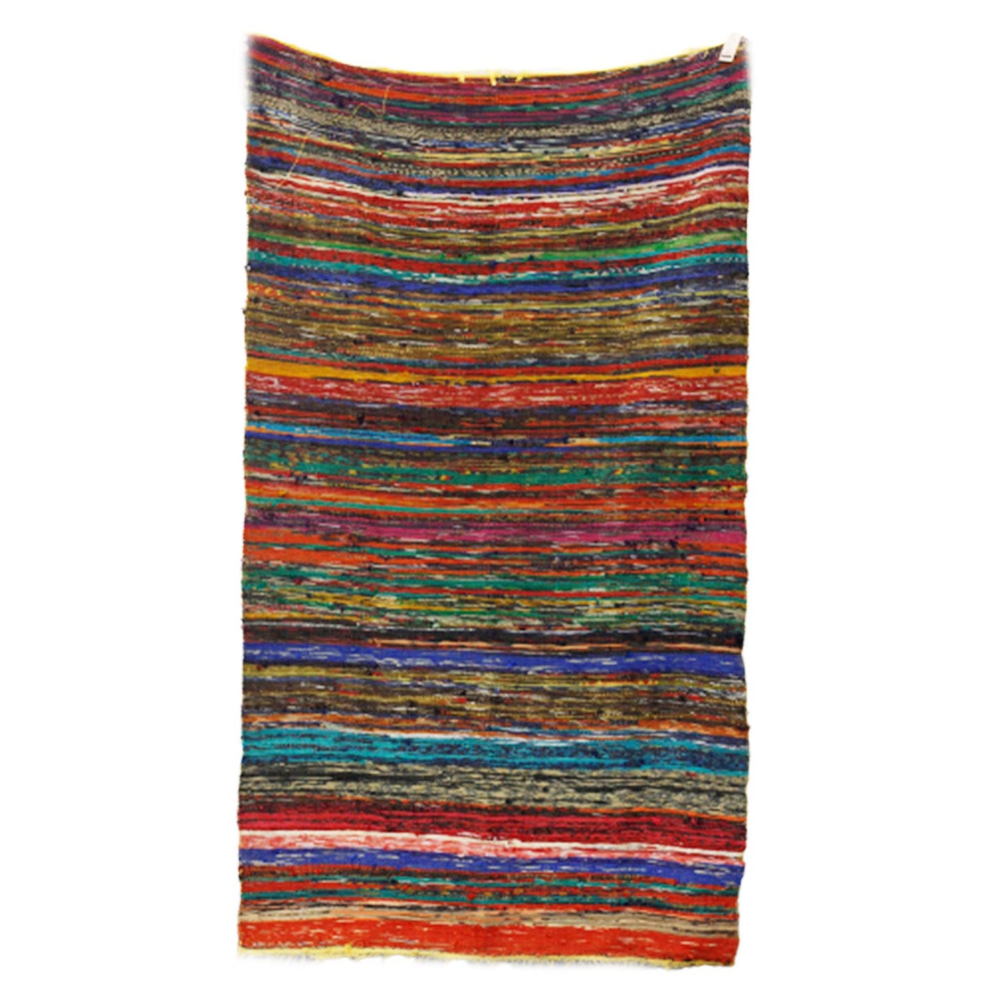 154 x 90 cm Luxus Teppich Aus Stoffresten Gelb