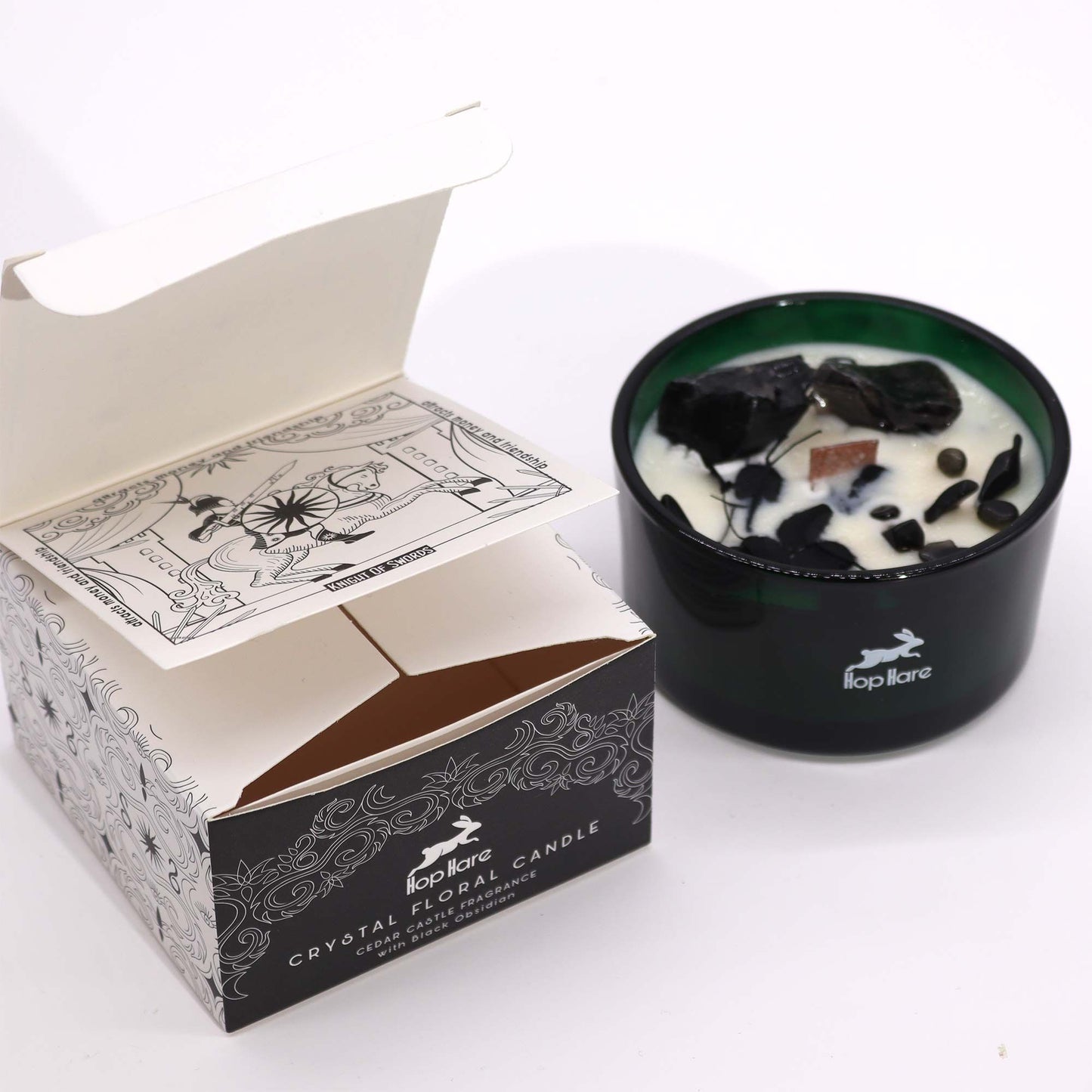 Hop Hare Kristallmagie Blütenkerze - Der König Der Schwerter