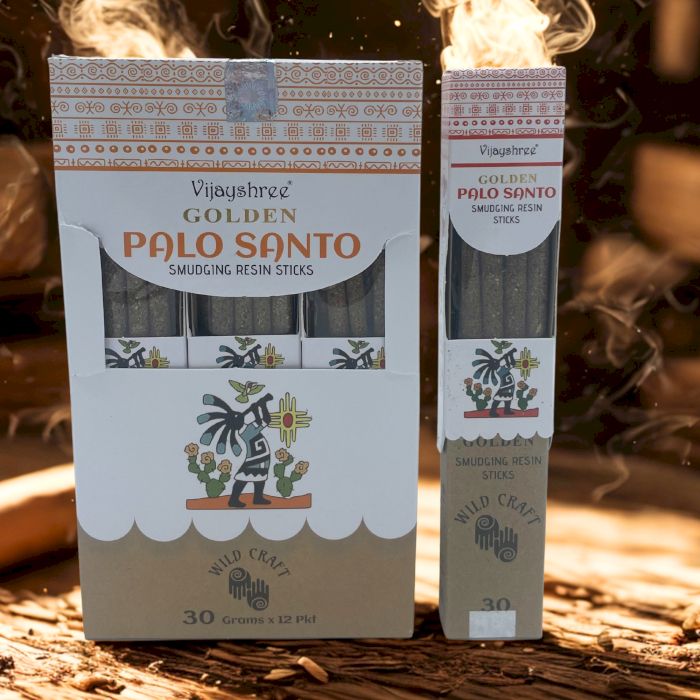 30g Goldene Palo Santo Räucherharz Stäbe 6 Stück