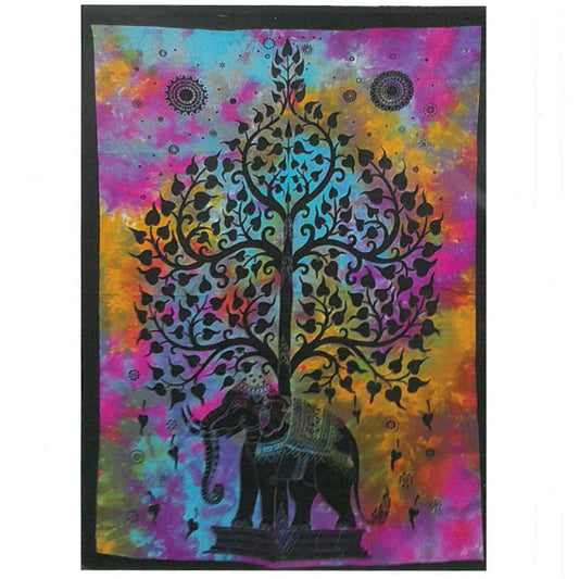 Baum Elefant Baumwoll Wandkunst Hochwertige Wandbehänge