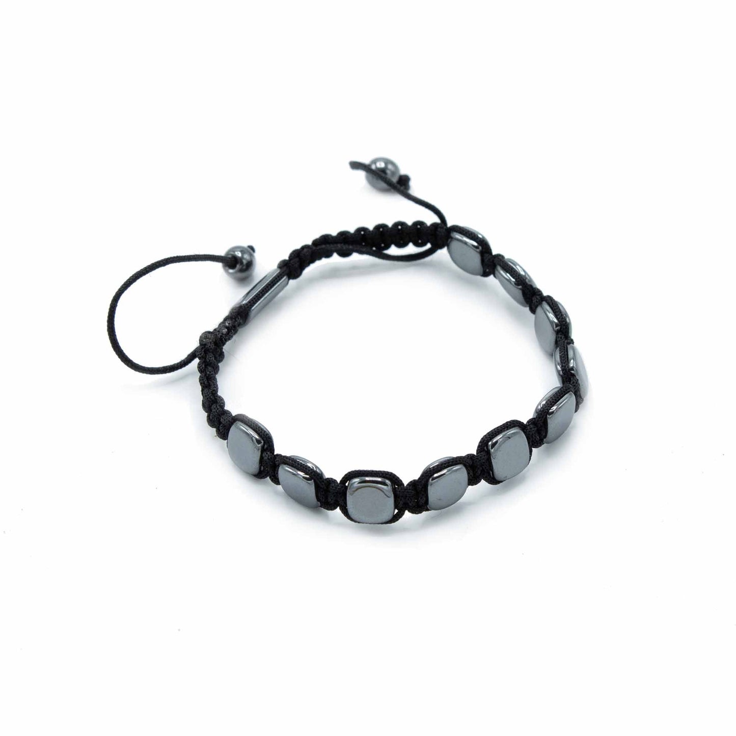 Magnetisches Hämatit Shamballa Armband Mit Rundem Rand