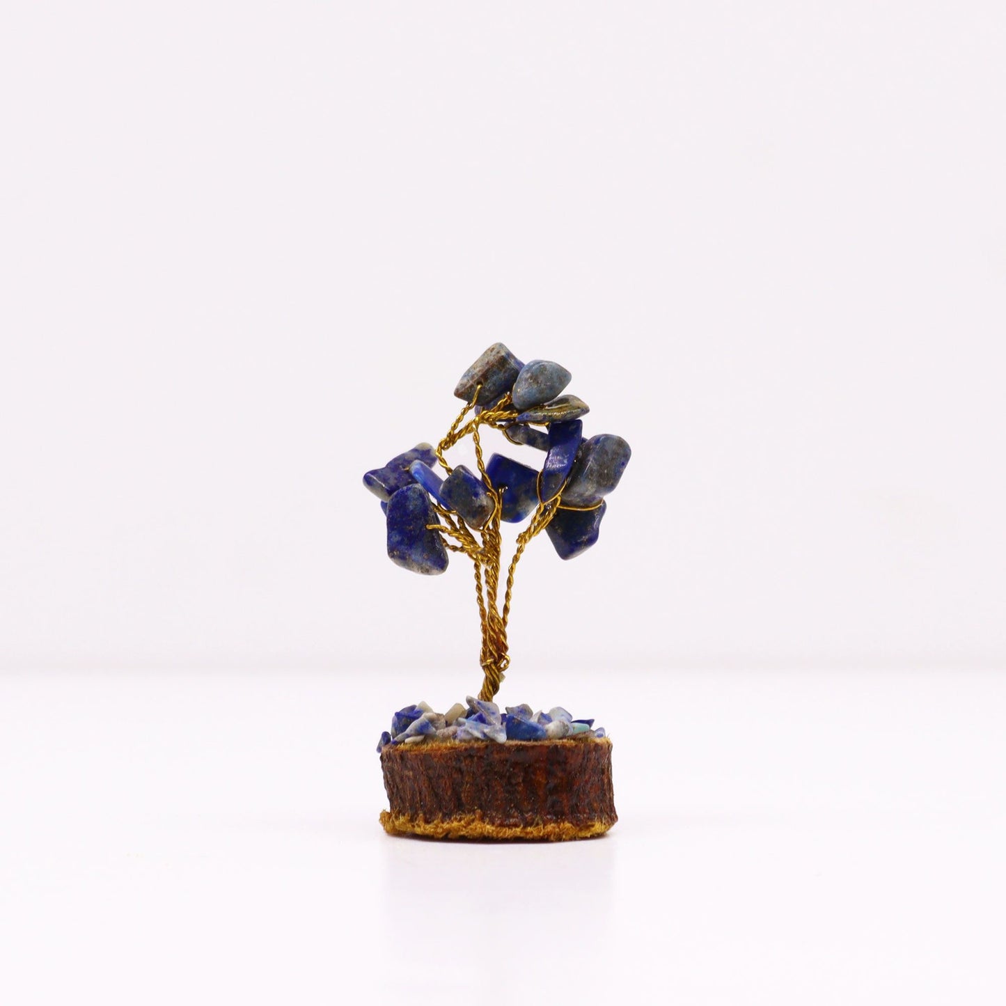 Mini Edelsteinbäume Auf Holzsockel - Sodalith Mit 15 Steinen