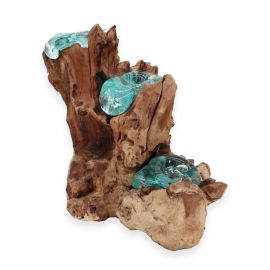 Molton Glas Dreifach Kerzenhalter Auf Holz