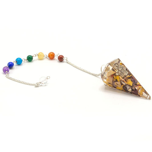 Orgonite Power Chakra Pendel Hamsa