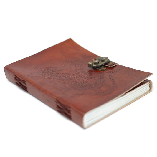 Leder Drachen Notizbuch 20x15 cm Handgemacht Mit Lederumschlag