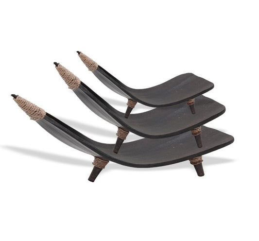 Kokosblatt Obstschalen Set - Schokolade