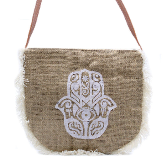Fab Fransen Tasche mit Hamsa Druck