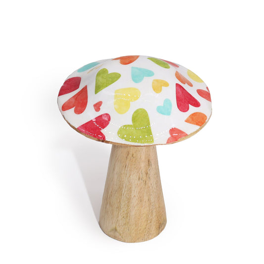Kleiner Pilz 10cm Mit Pastellherzen