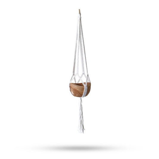 Makramee Blumentopf Halter Klassisch - Naturgroßer Topf