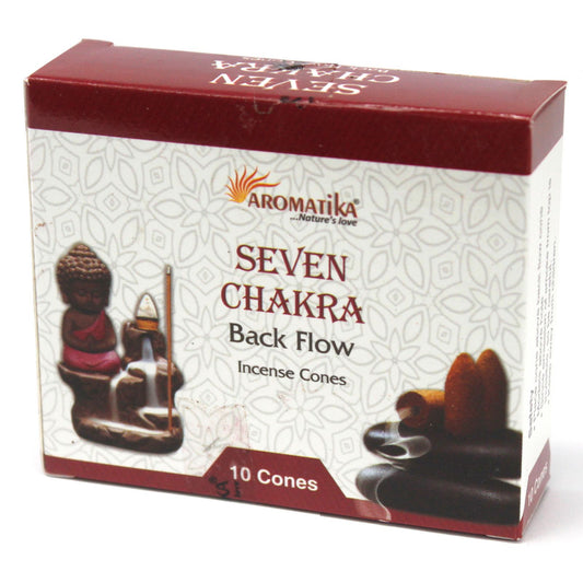Aromatica Rückfluss Räucherkegel - 7 Chakras