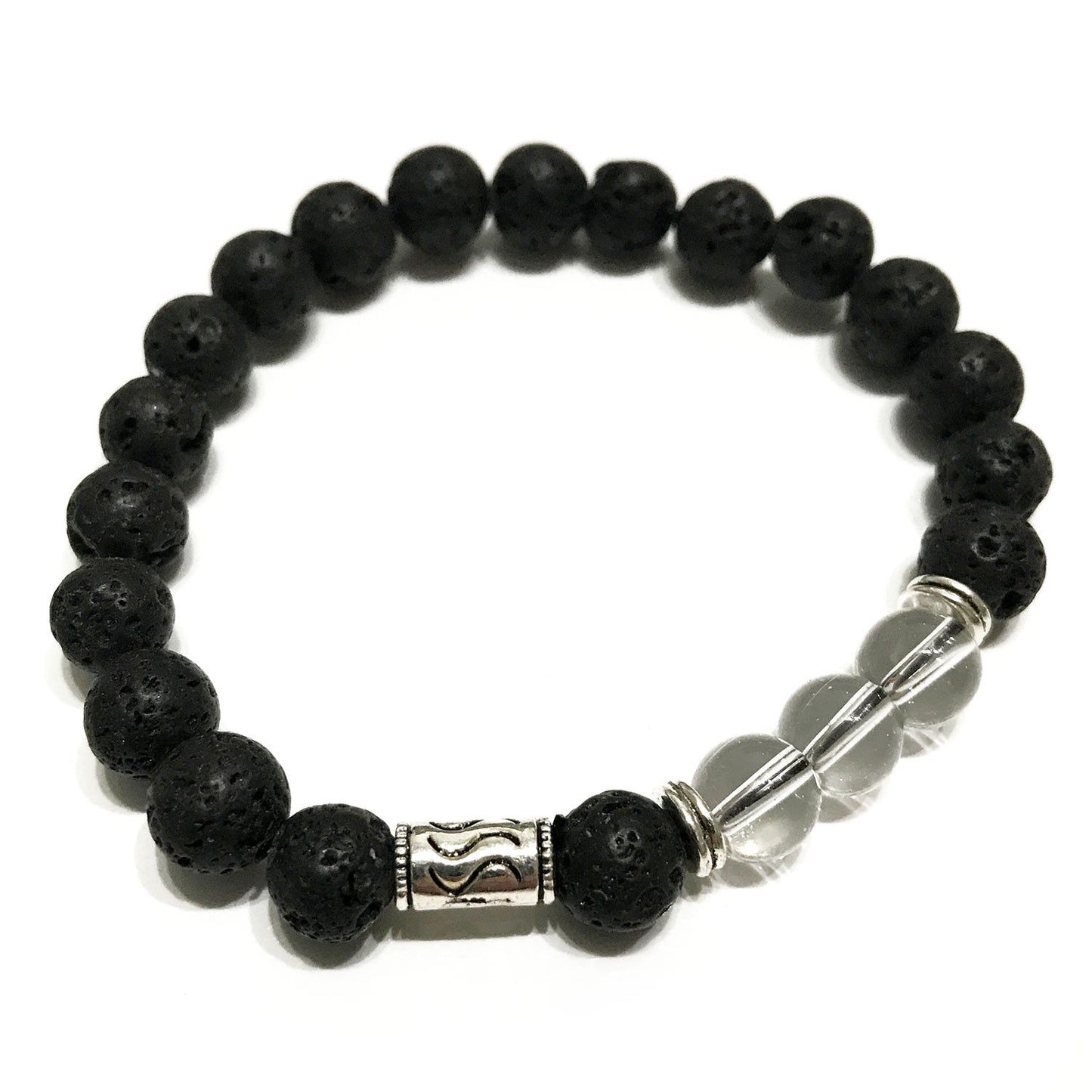 Lavastein Armband - Tribal Stein Quarz