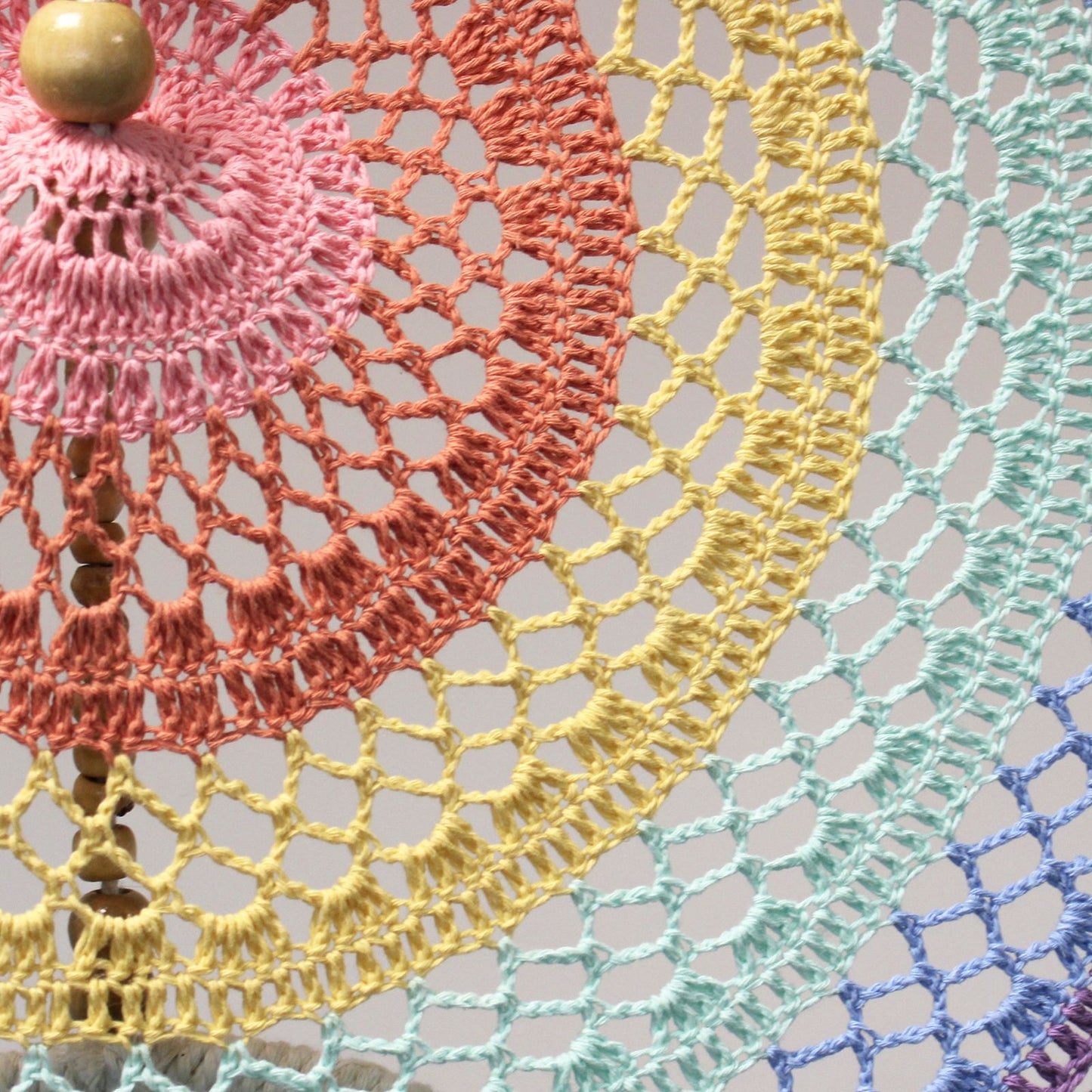 Extra Großer Traumfänger - Pastell Regenbogen