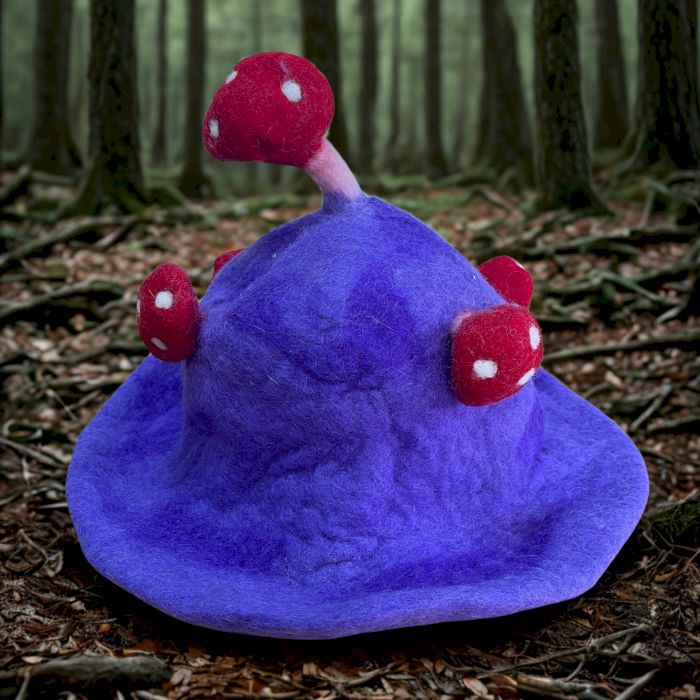 Filzhut Mit Pilzmotiv - Traumhafte Lila Haze