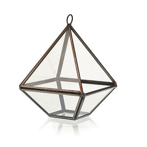 Glas Terrarium Klein Diamant