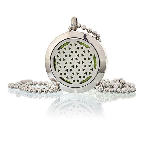 Aromatherapie Schmuck Halskette - Blume Des Lebens 25mm