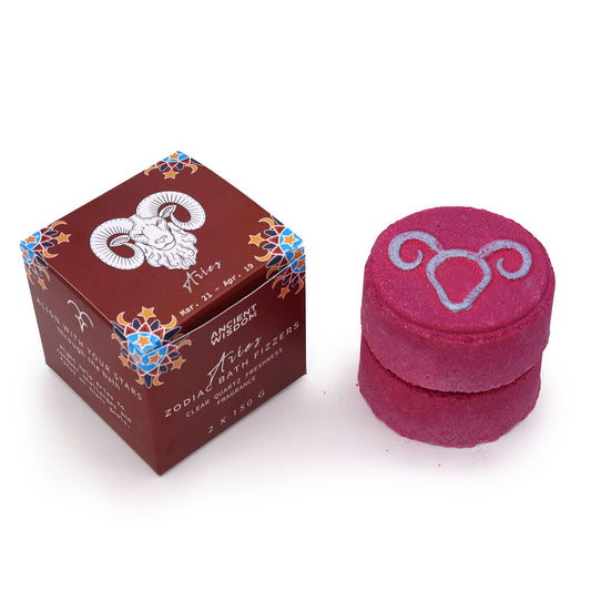 Set Von Zodiac Badekugeln Mit Horoskop - Widder