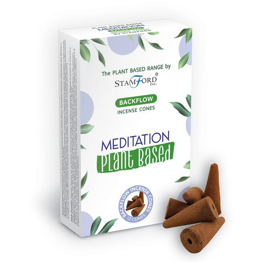 Pflanzenbasierte Rückfluss Räucherkegel Meditation 12 Kegel Handgerollt Vegan Aromatisch