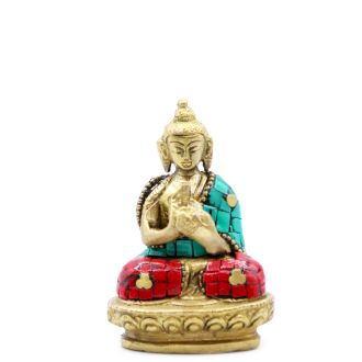 Messing Buddha Figur Segensbringend 7 5cm