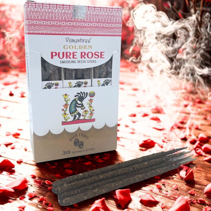 30g Reine Goldene Rosen Räucherharz Stäbchen 6 Stück