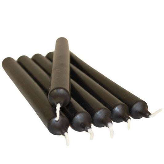 Schwarze Dinnerkerzen Großpackung 100 Stück