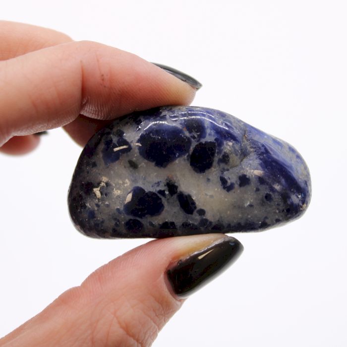 Beutel Mit 12 Mittleren Afrikanischen Tumble Stones - Sodalith - Reines Blau
