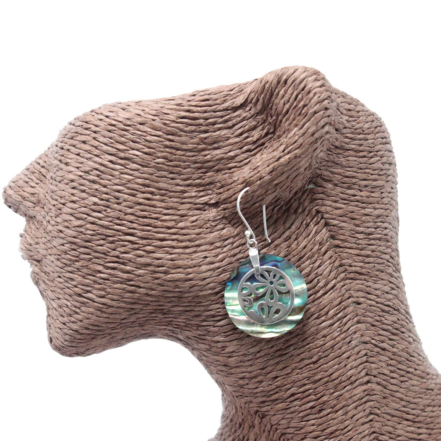 Muscheln Und Silber Ohrringe Blumen Abalone