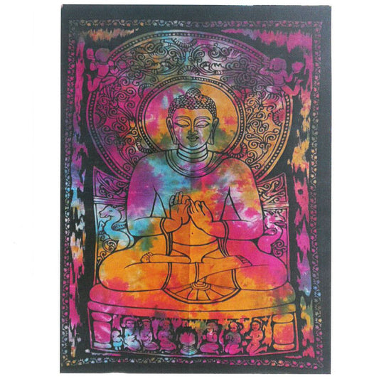 Baumwoll Wandkunst - Friedlicher Buddha