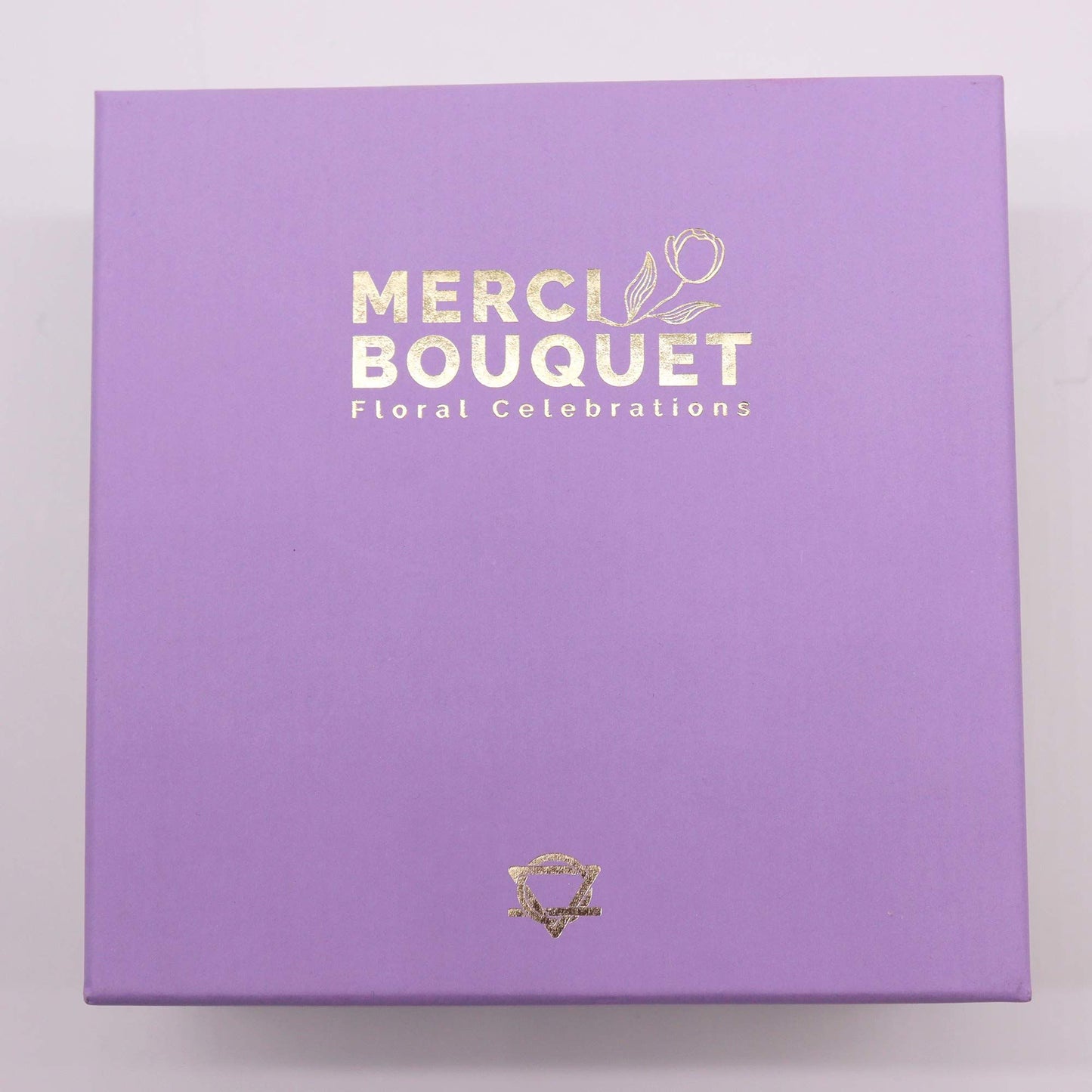 Quadratische Box - Lavendelrose und Nelke